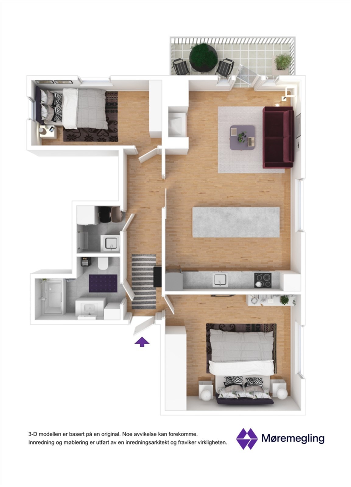 Plantegning 3D Galleribilde