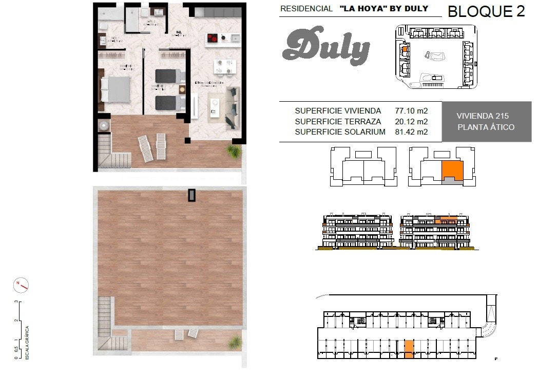 Penthouse med terrasse og takterrasse Galleribilde