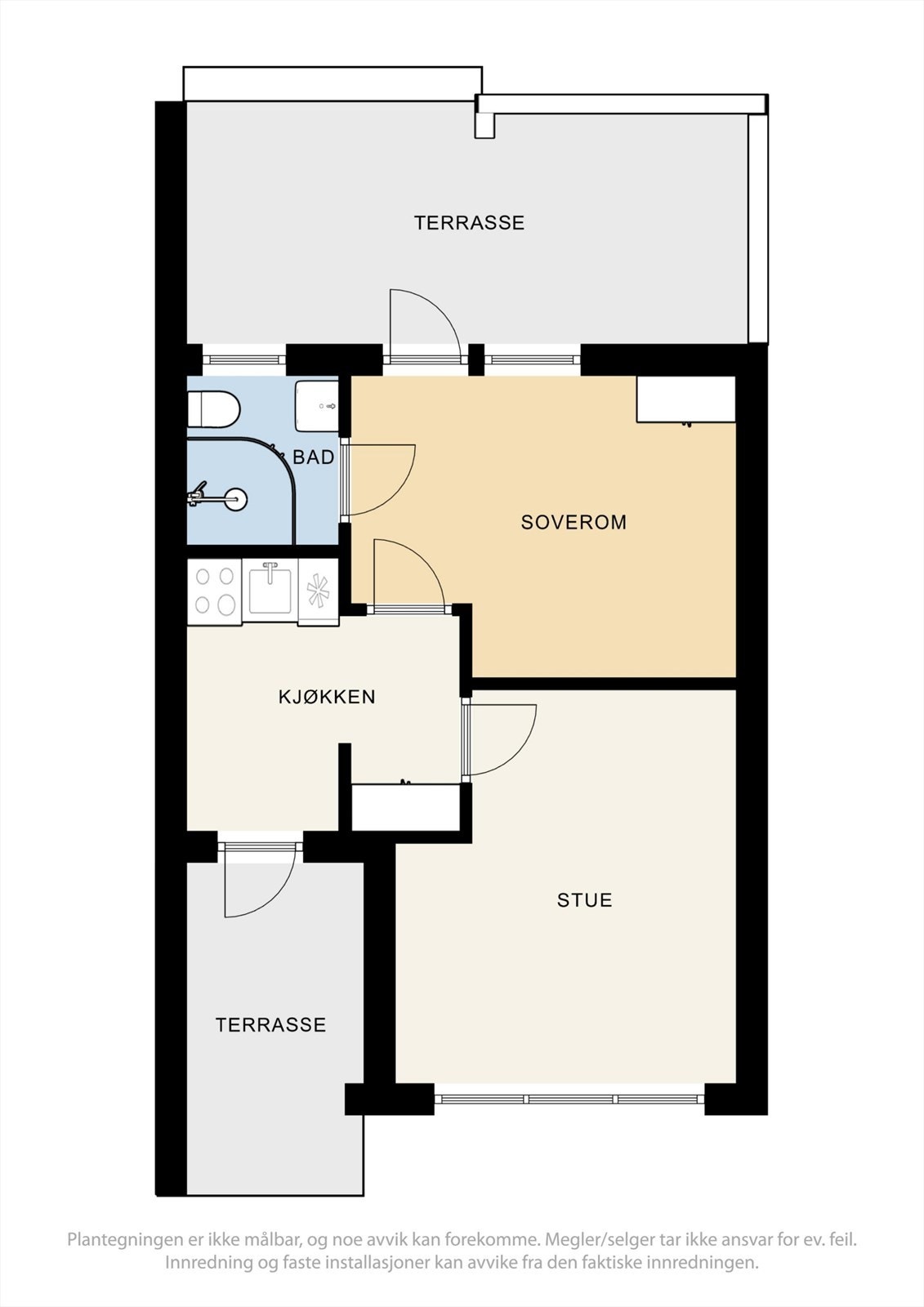 Plantegninger separat leilighet. Galleribilde