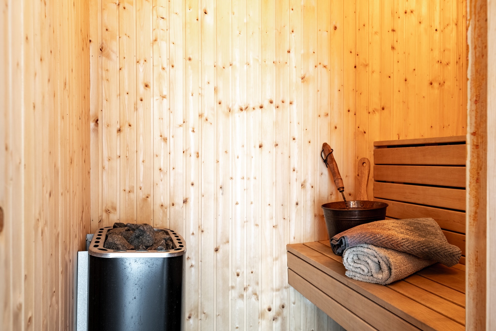 Bastu att avsluta en äventyrlig dag på fjället i Galleribilde