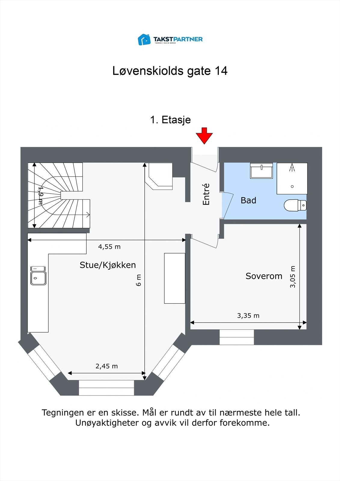 Planløsning 1. etasje. Galleribilde