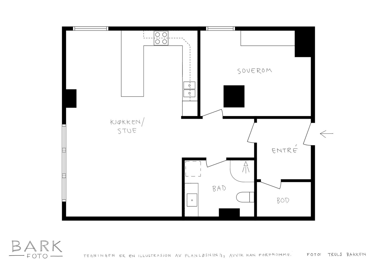 Plantegning - Kalfarveien 80 Galleribilde
