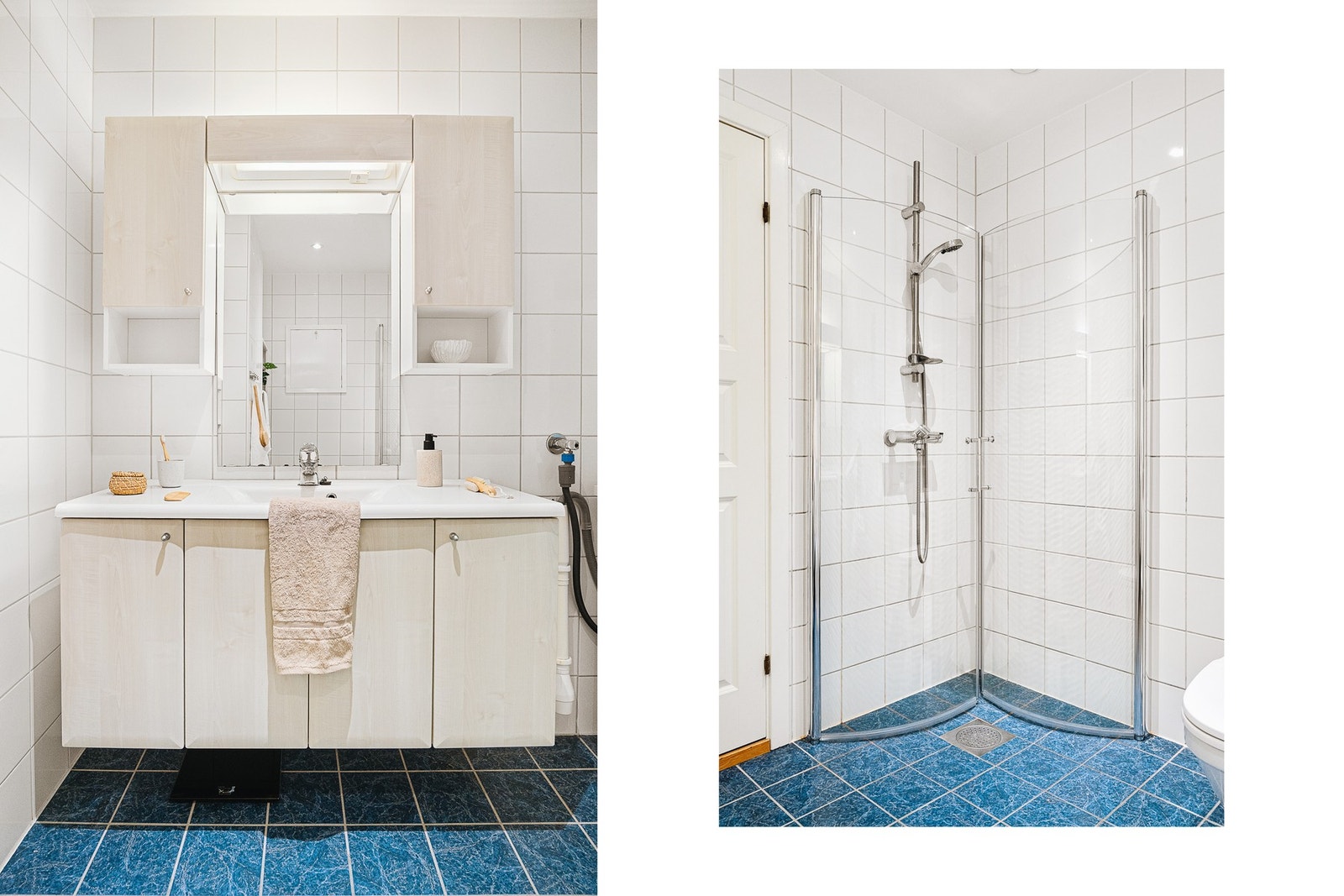 Badt er helfliset med varmekabler i gulvet. Galleribilde