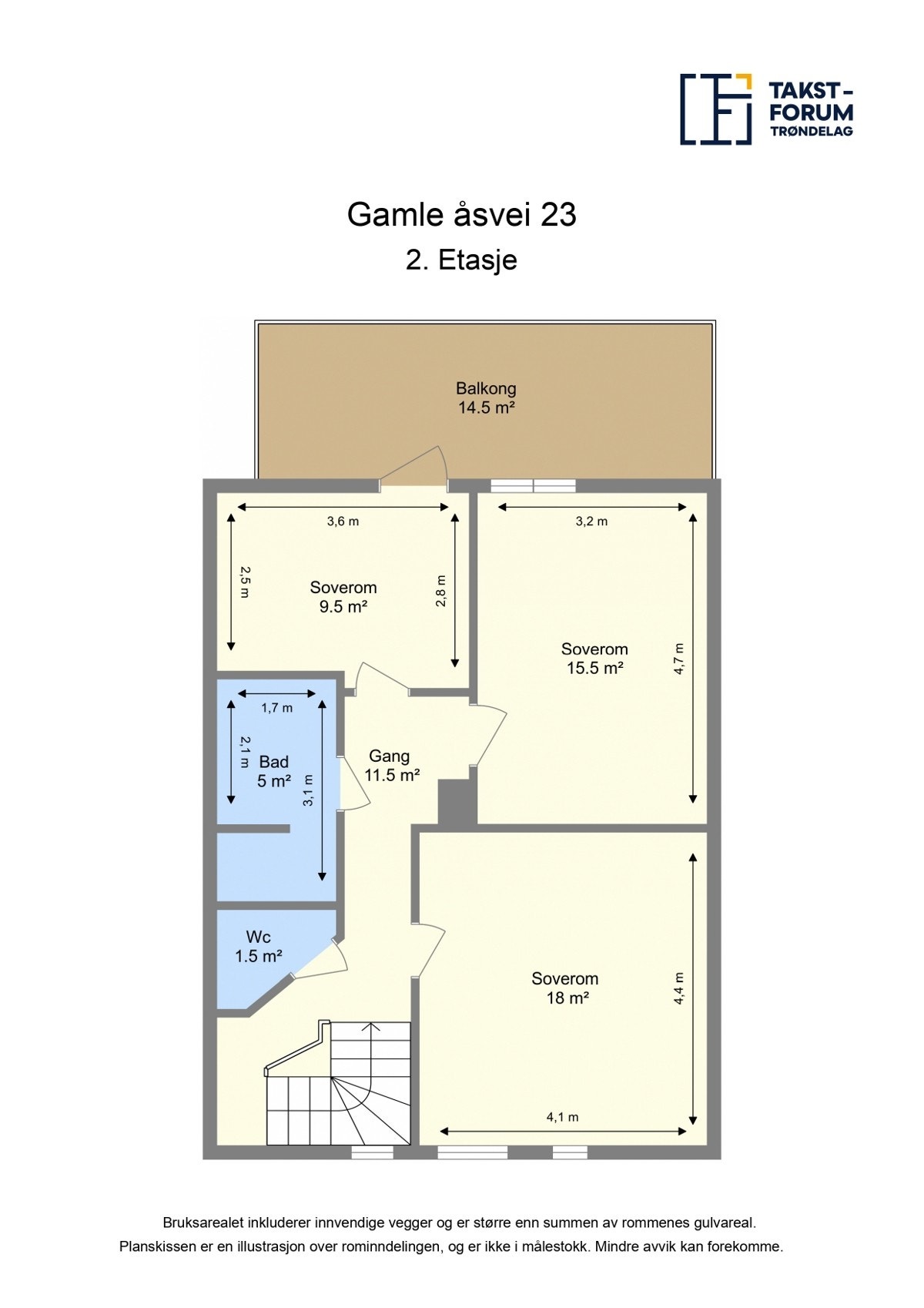 Planskisse 2. etasje. Galleribilde