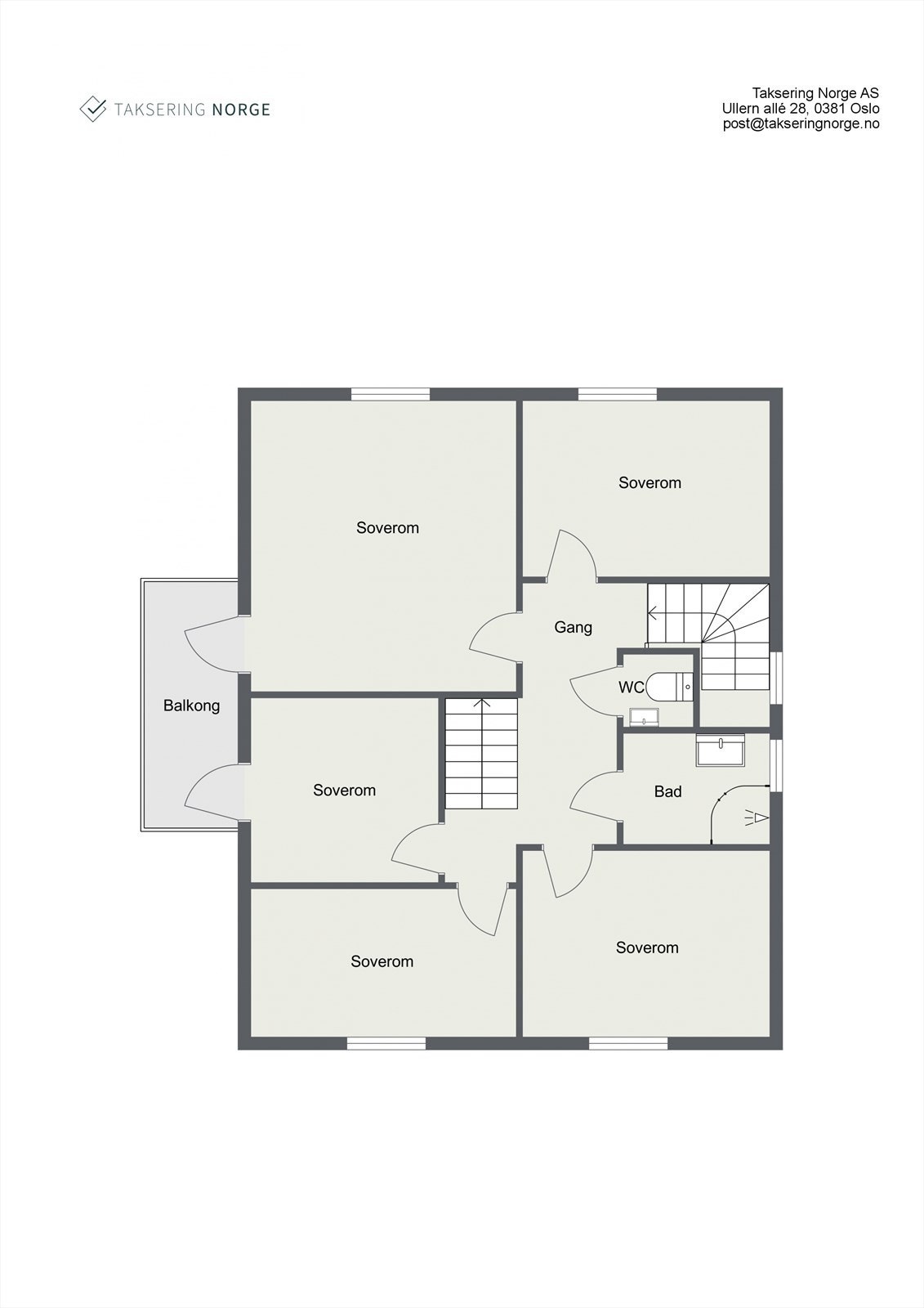 2. Etasje: Det finnes ikke godkjente tegninger for 2. etasje og megler får da ikke kontrollert hva som er godkjent for varig opphold. Galleribilde