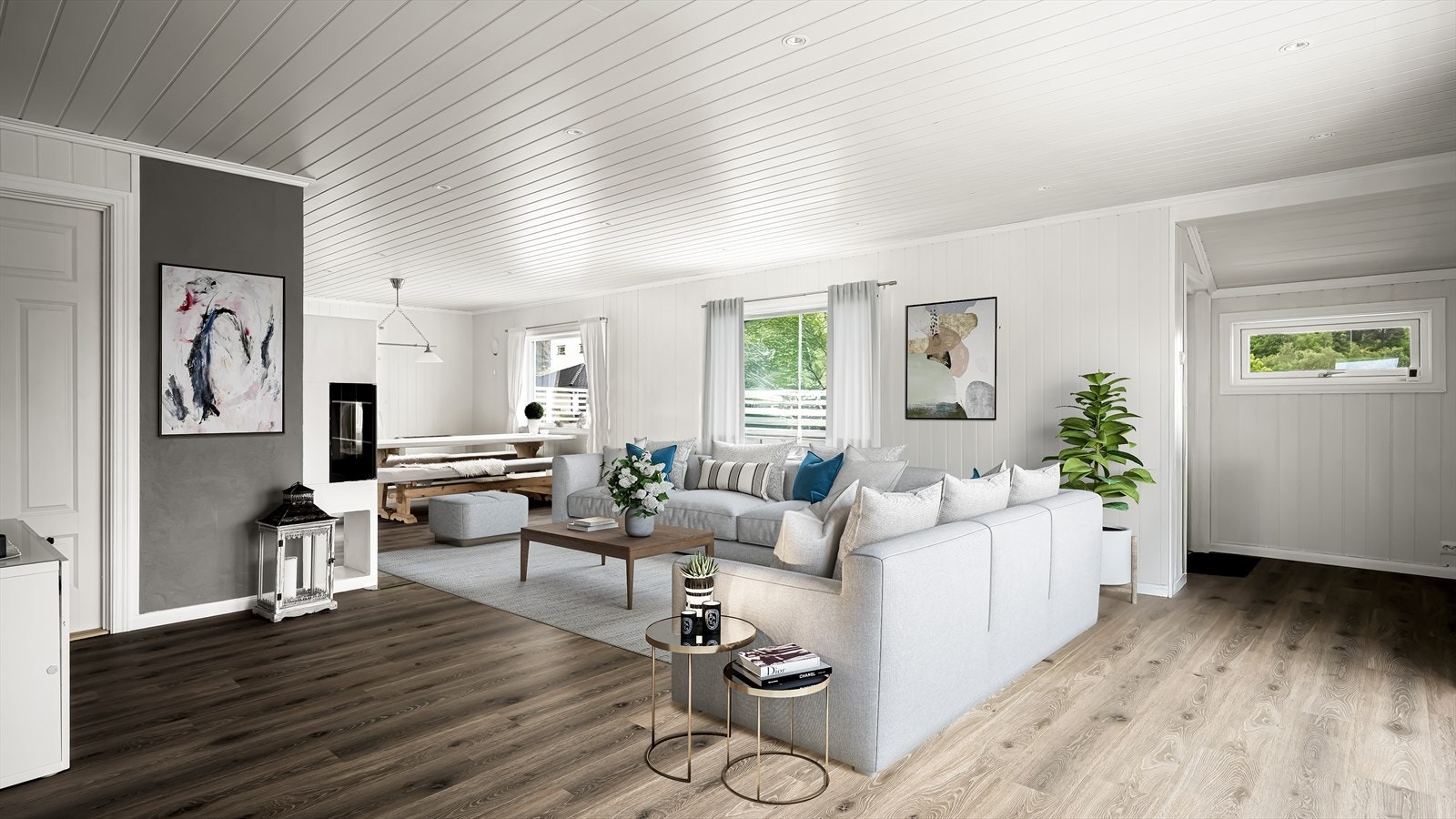 Virituelt redigert bilde for å vise mulig møblering Galleribilde