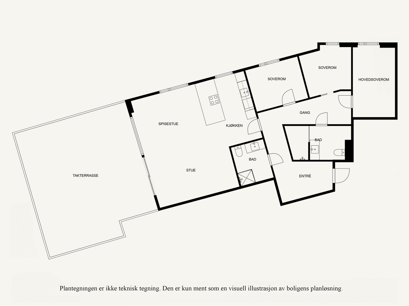 Plantegning 4. etasje. Galleribilde