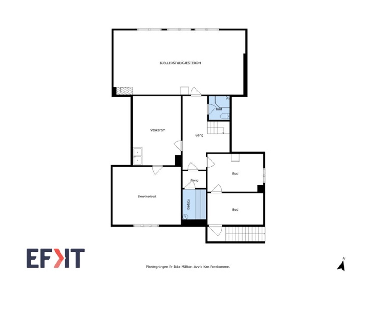Plantegning kjeller. Galleribilde
