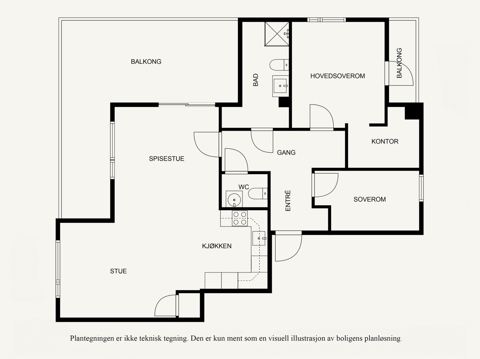 Plantegning 4. etasje. Galleribilde