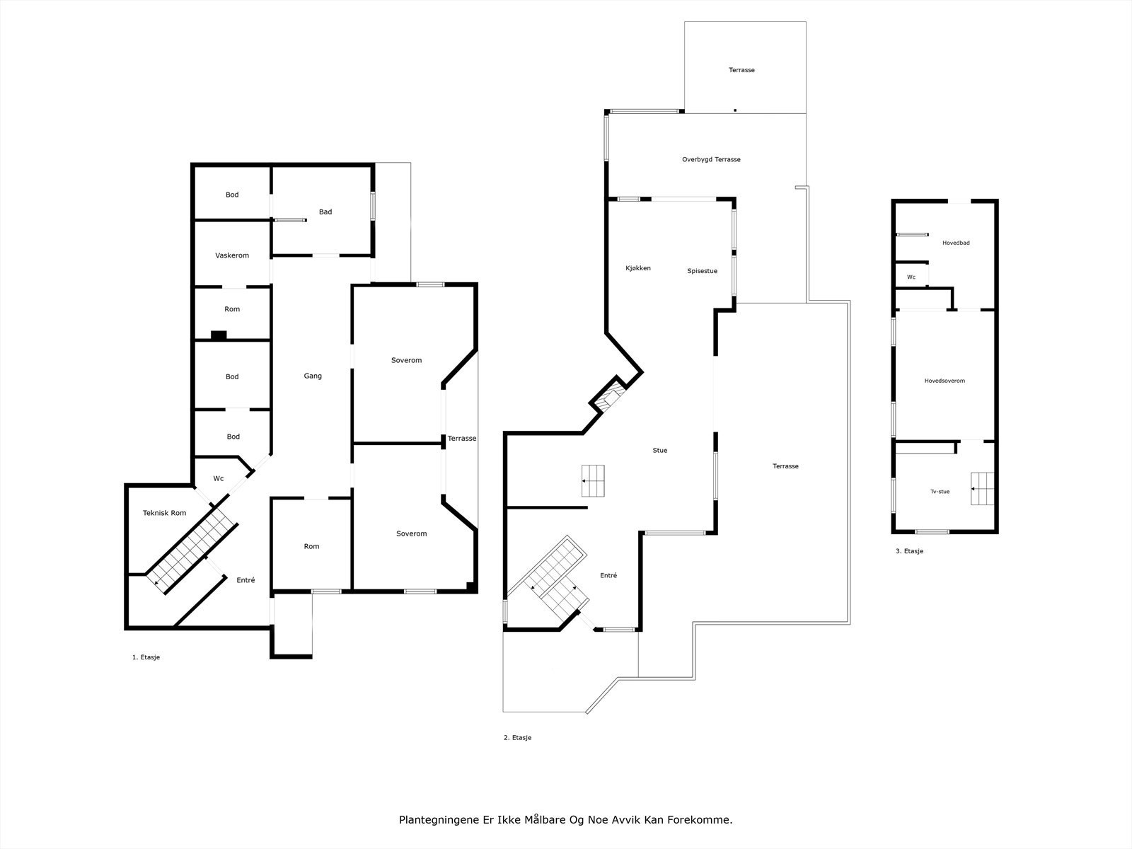 Plantegning alle plan Galleribilde