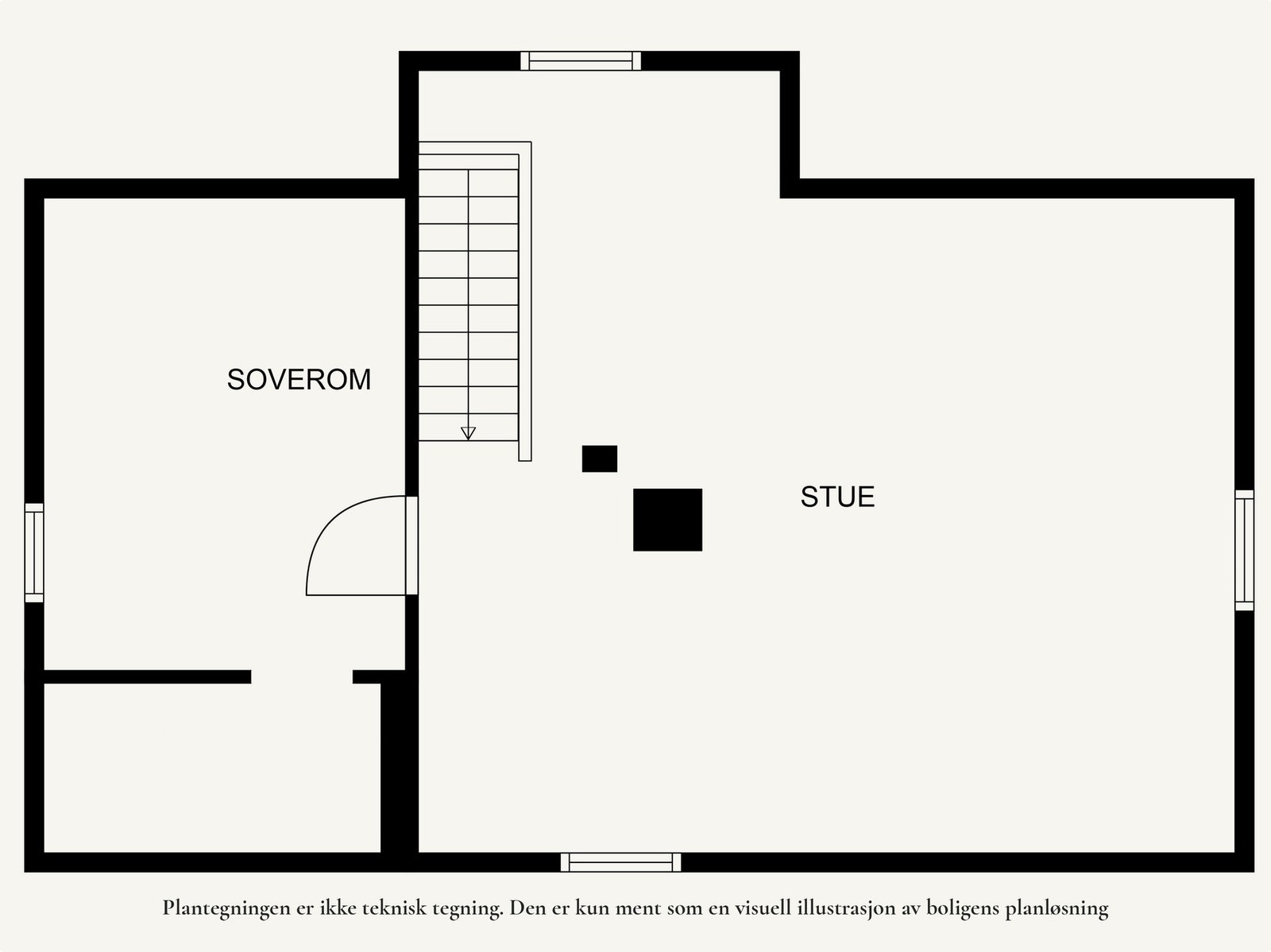 Plantegning loft. Galleribilde