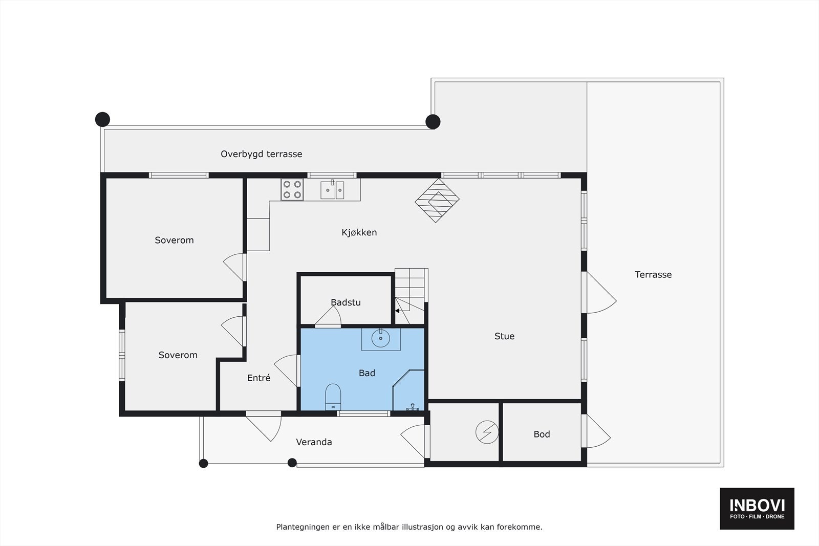 Plantegning 1. etasje Galleribilde