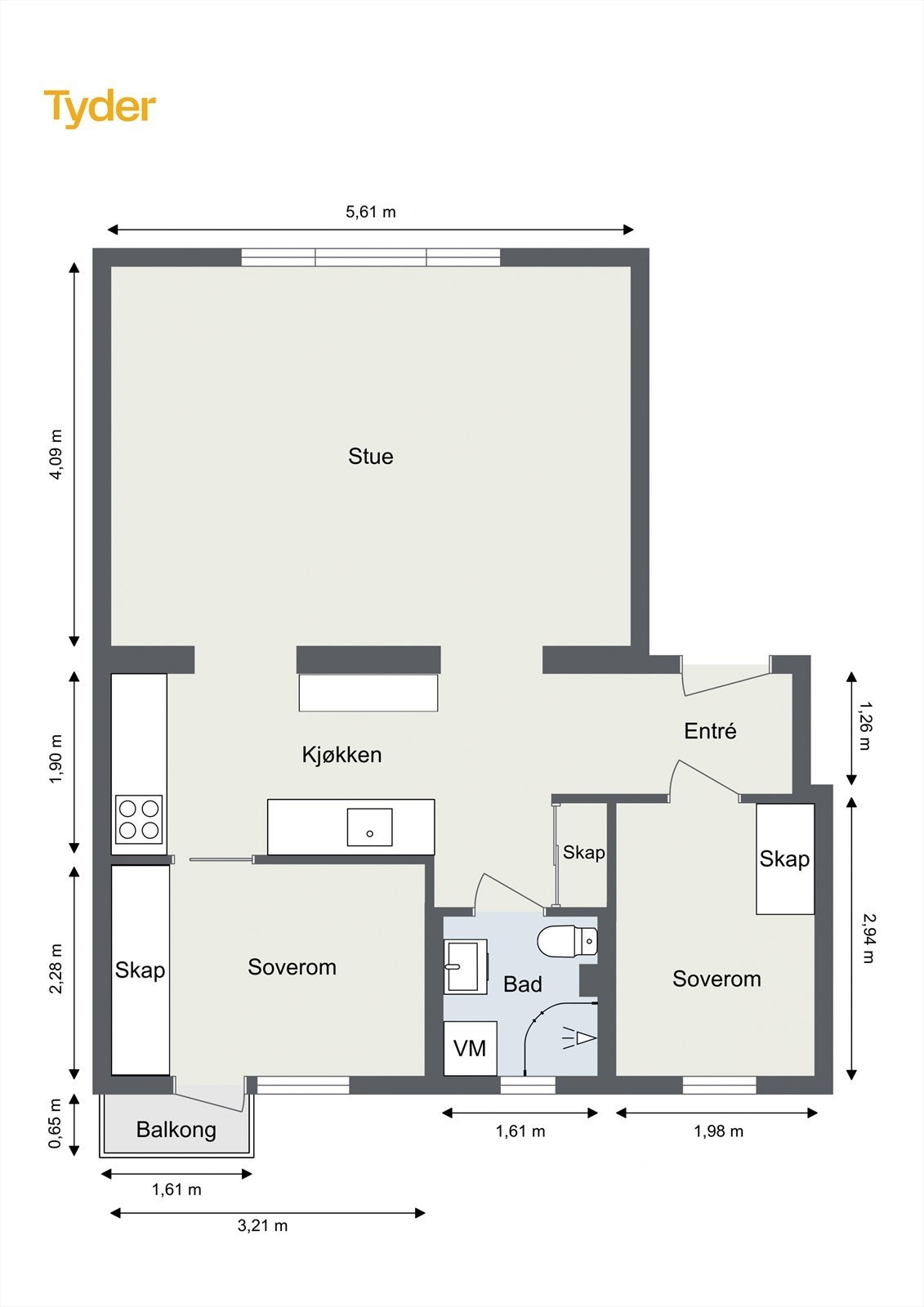 Oppmålt plantegning. Galleribilde