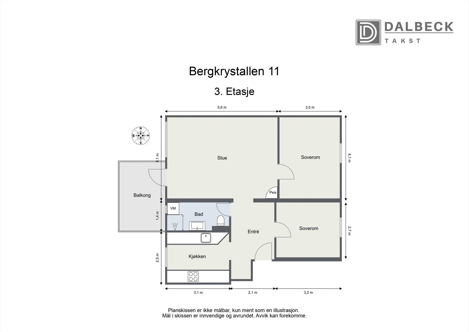 Plantegning. Leiligheten er 67 kvm BRA-i. I tillegg disponerer leiligheten tre boder, én på loft og to i kjeller. Galleribilde