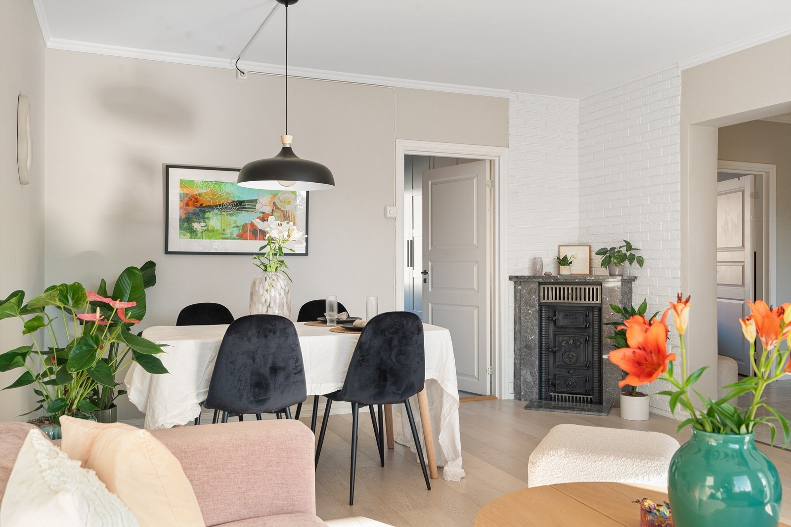 Koselig med peis. Galleribilde