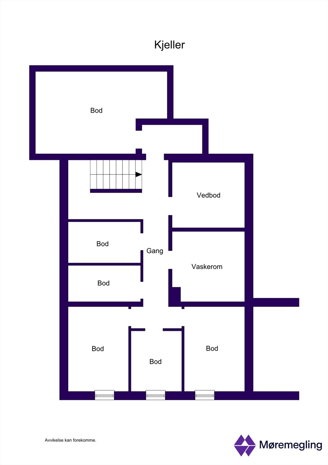 Plantegning kjeller - 2D Galleribilde