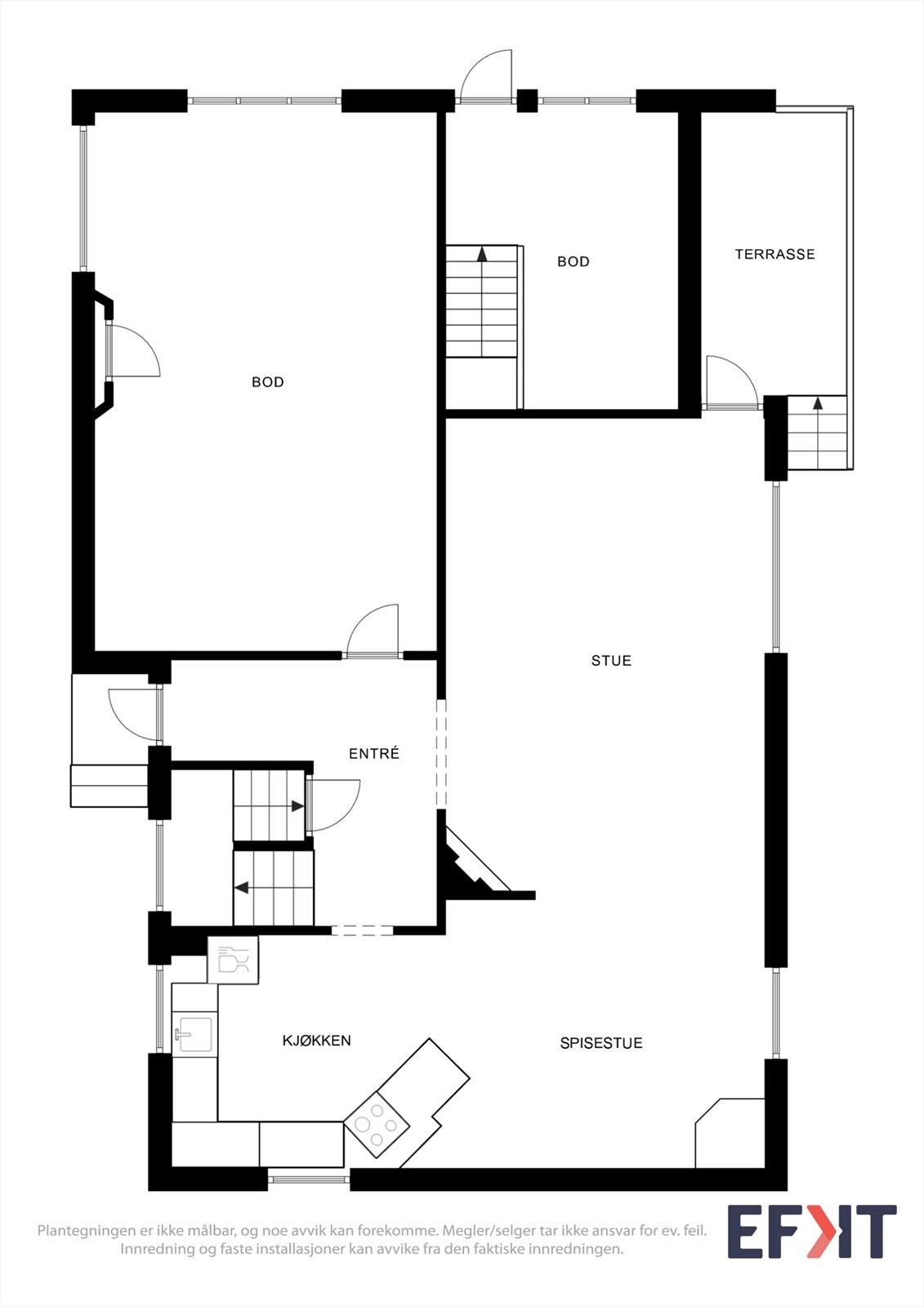 Plantegning 1. etasje Galleribilde