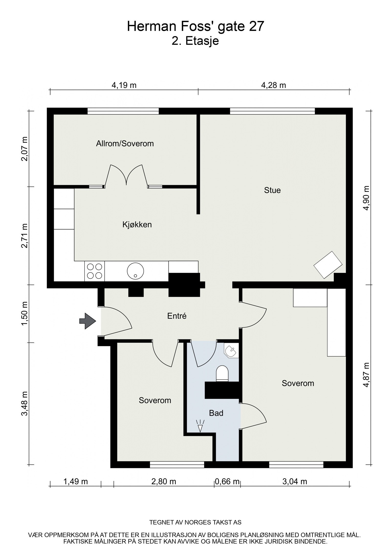 Plantegning Galleribilde
