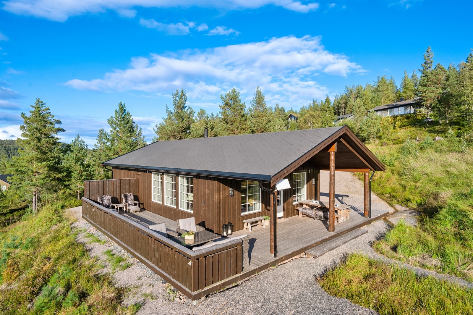 Hytta ble oppført i 2020 Galleribilde