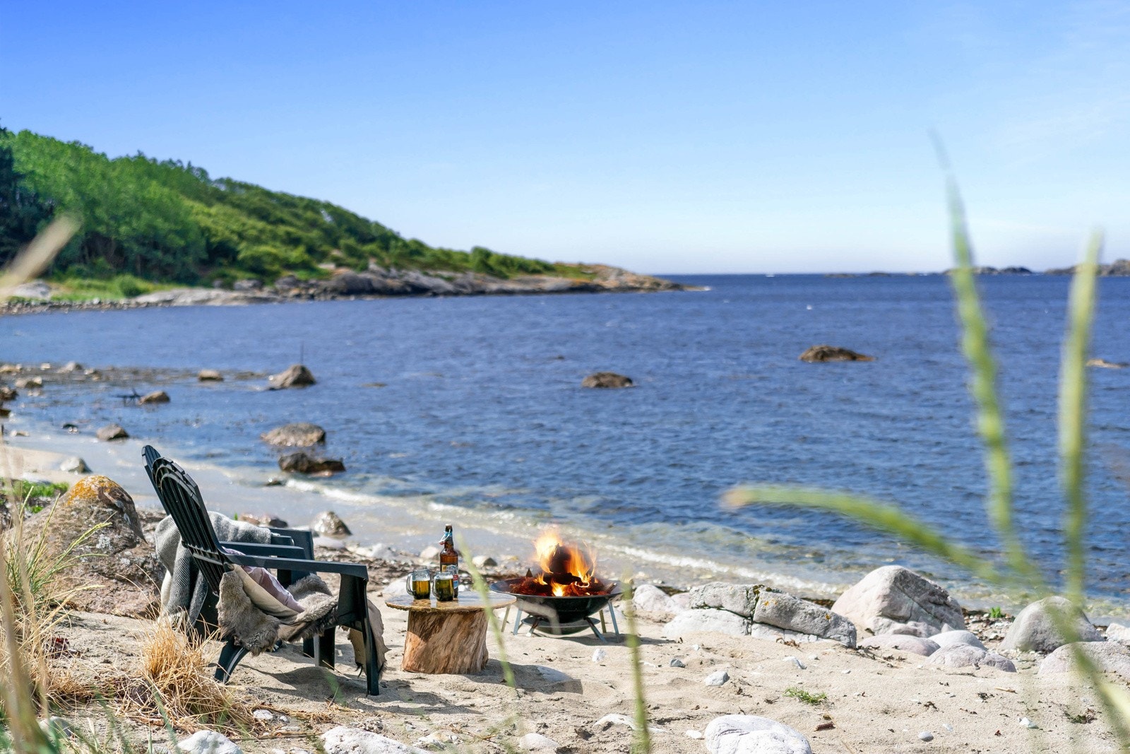 Strandlinjen som tilhører eiendommen er på ca. 69 meter, en luksus utenom det vanlige. Galleribilde