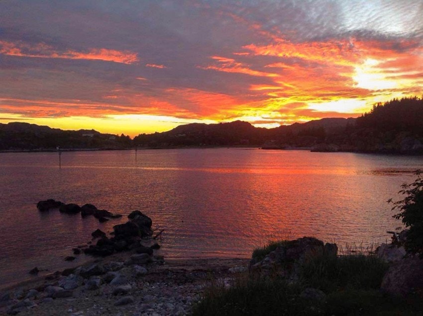 Nydelige solnedganger kan nytes fra eiendommen. Galleribilde