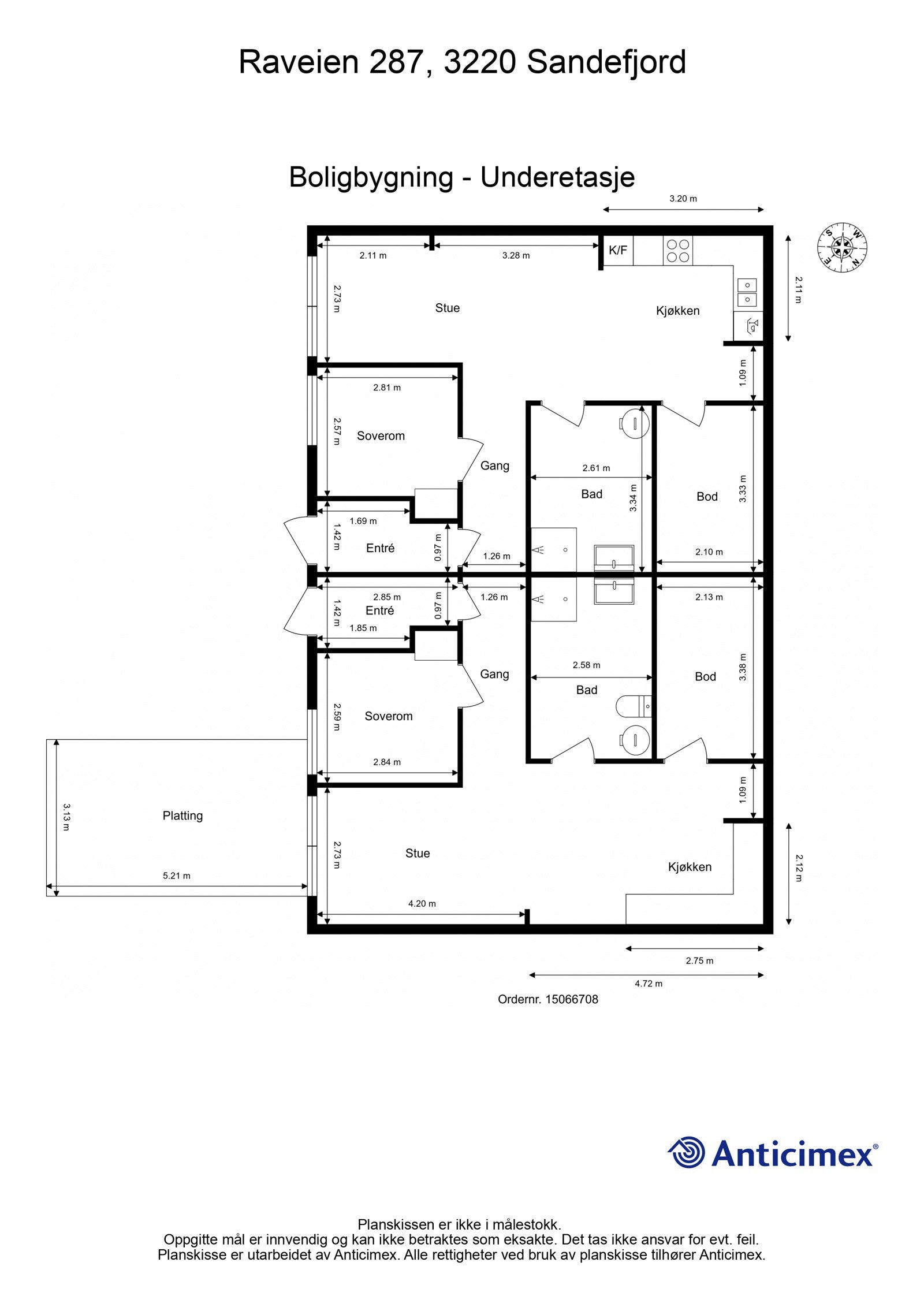 Plantegning underetasje Galleribilde