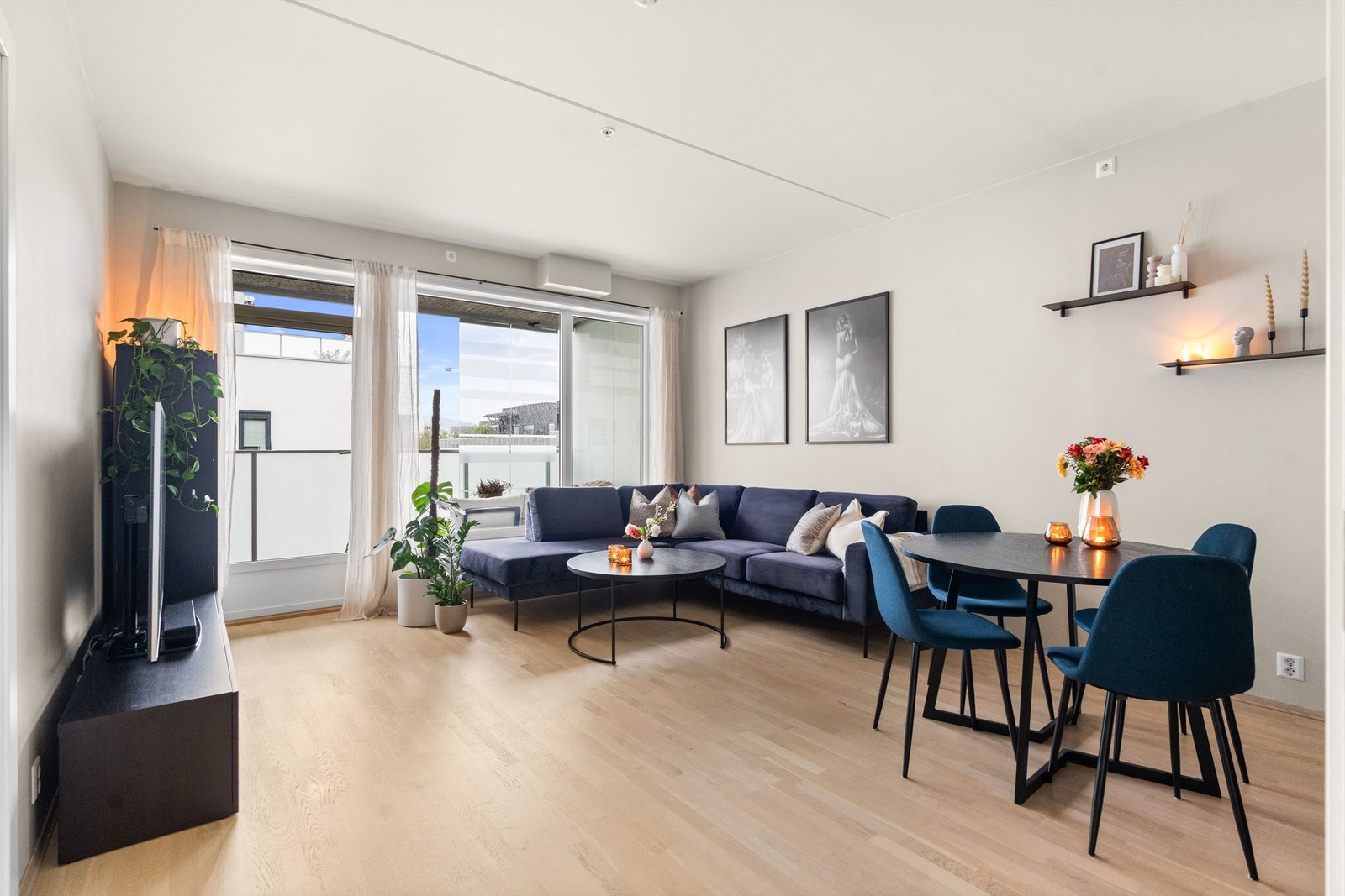 Leiligheten har vannbåren varme i gulvet og balansert ventilasjon - moderne og tidsriktig Galleribilde