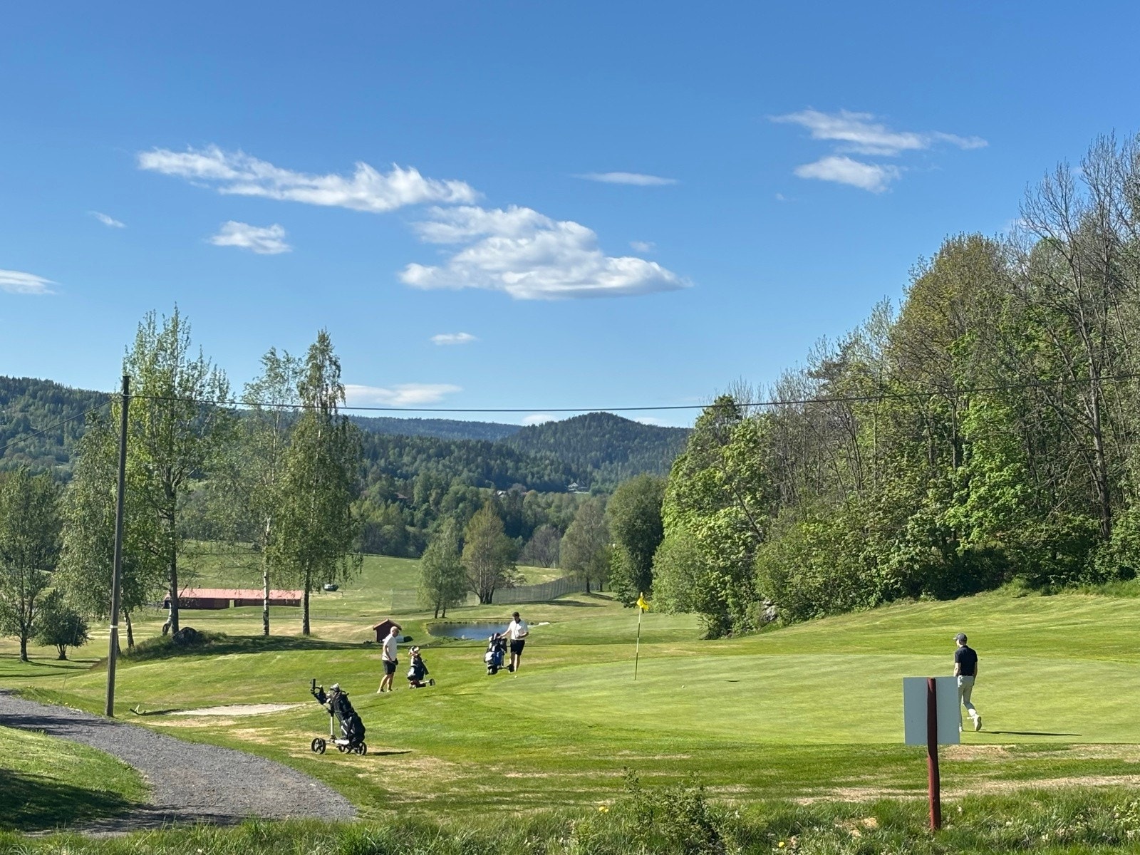 Greenen på hull 1 på Bærum Golfklubb Galleribilde