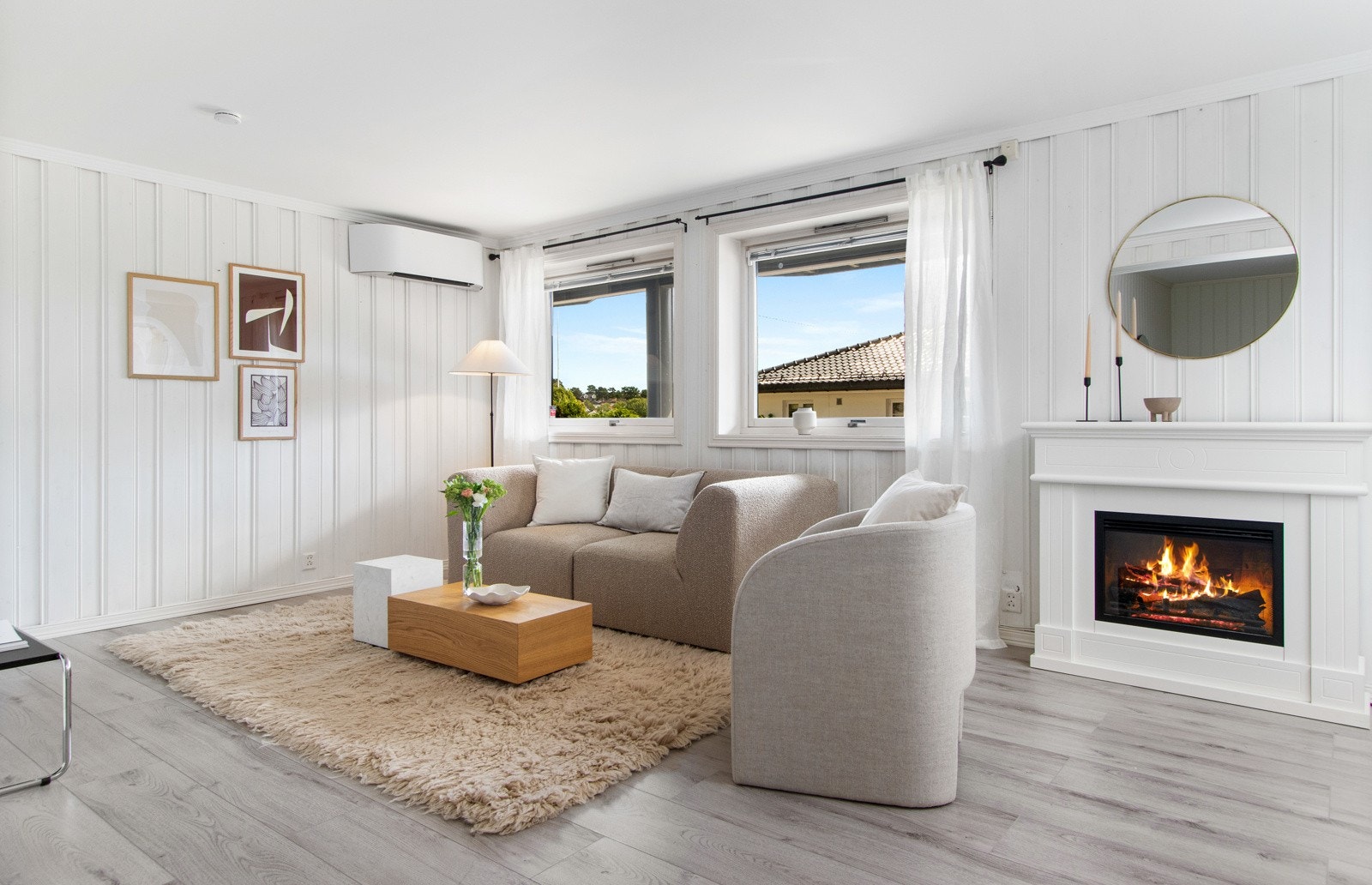 Stuen er også utstyrt med varmepumpe. Galleribilde