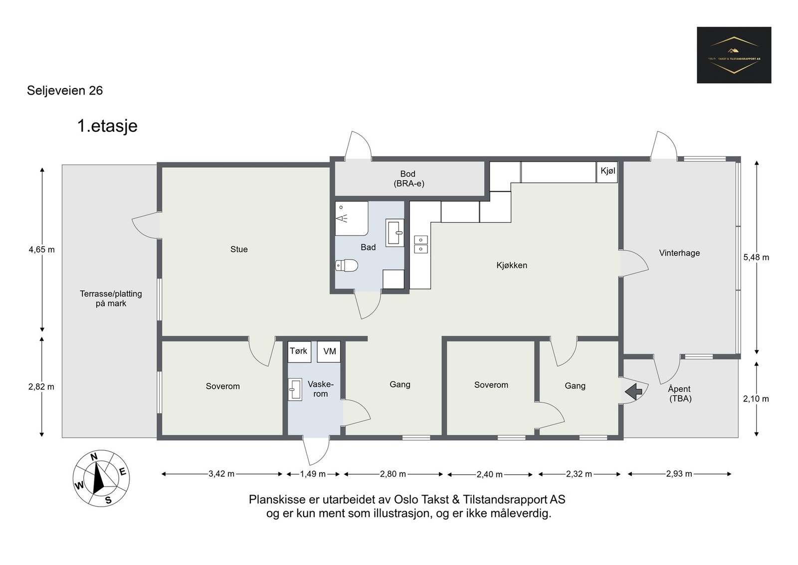 Plantegning 1. etasje. Galleribilde