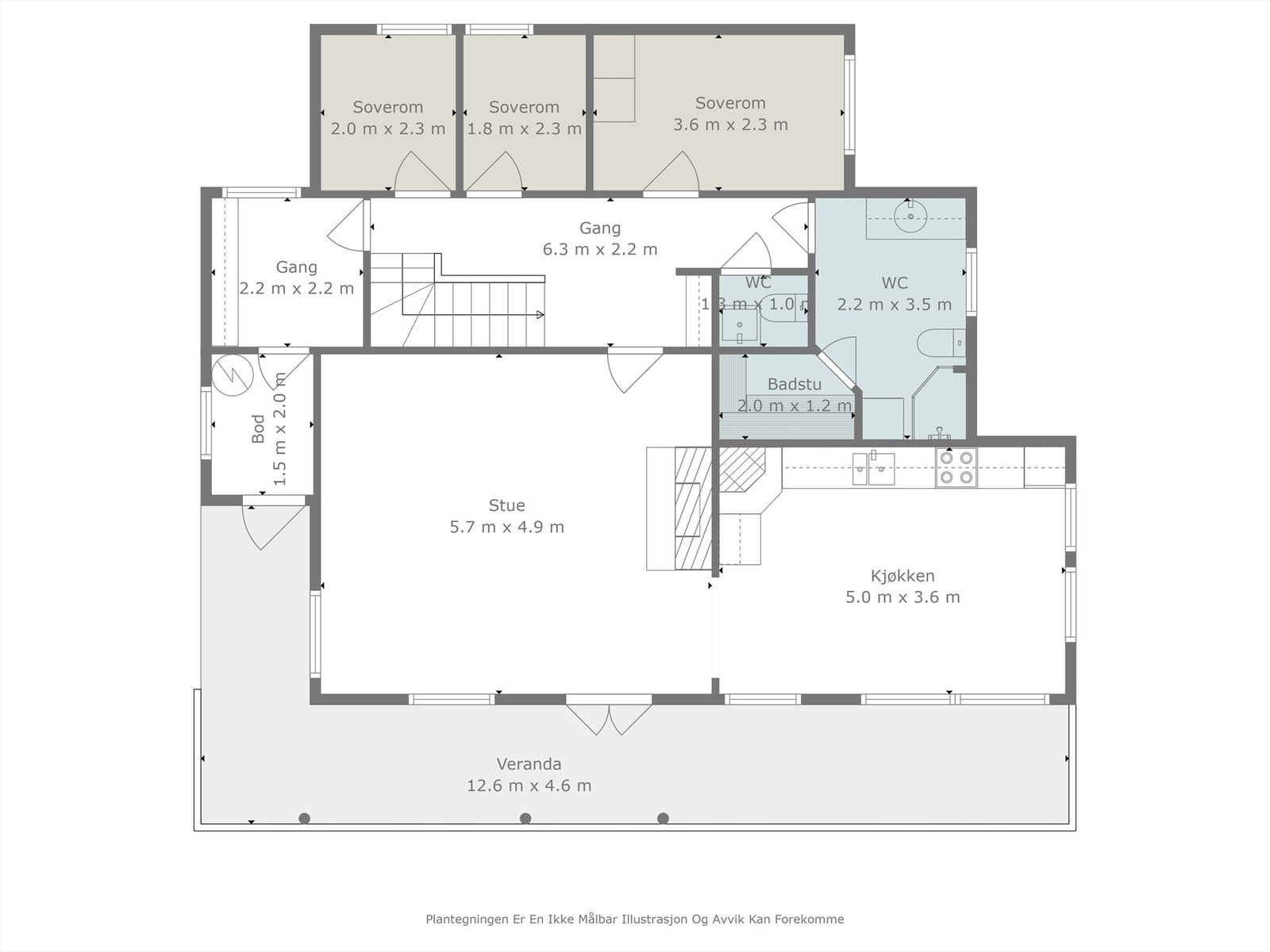 Plantegning 1. etasje. Galleribilde