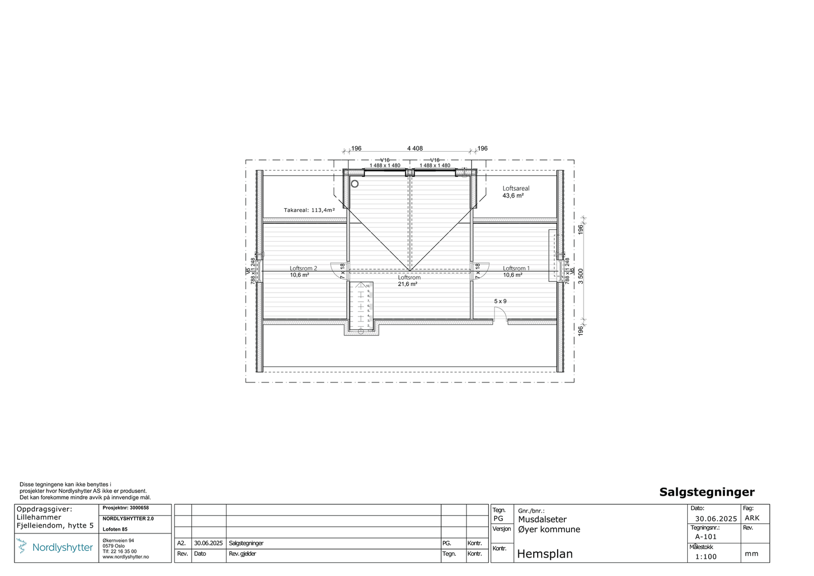 Plantegning hemsplan Lofoten 85 Galleribilde