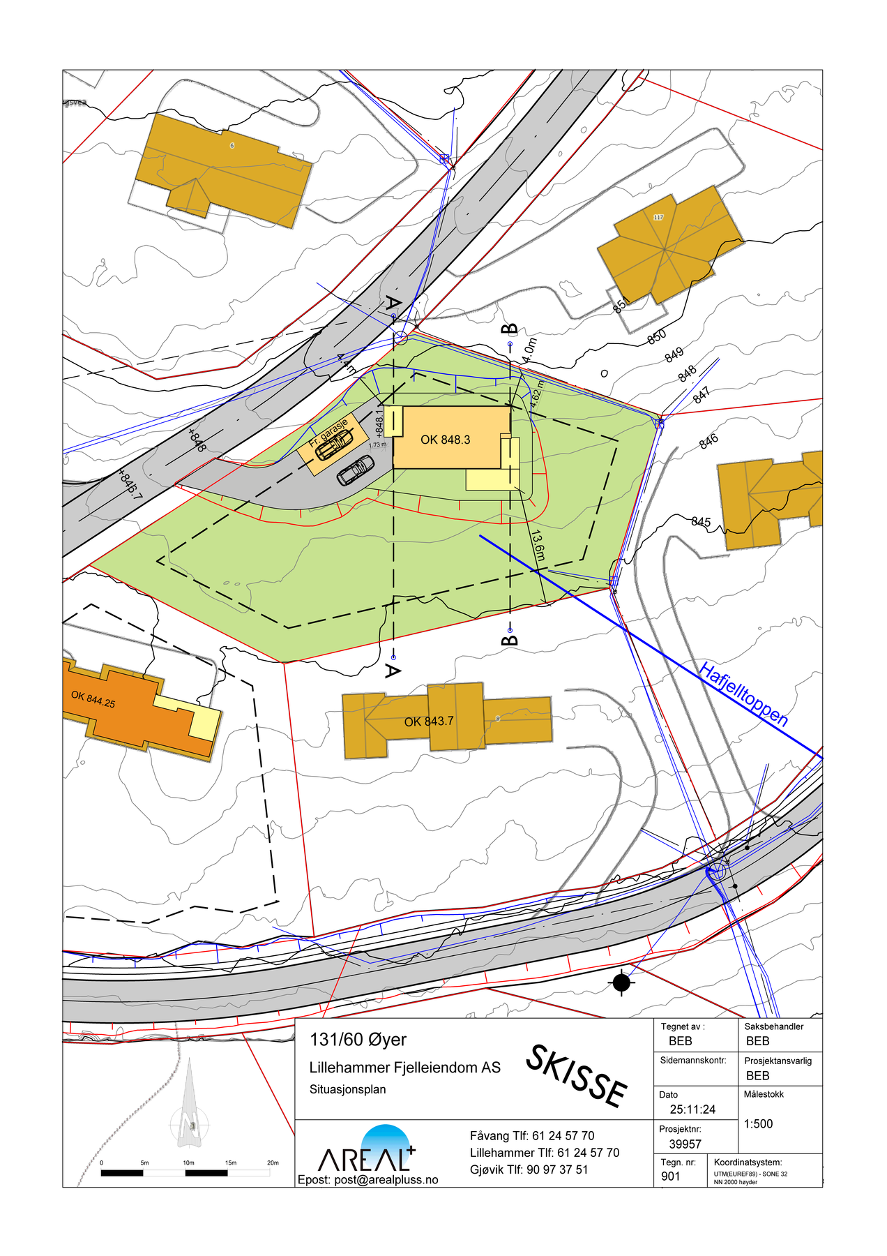 Situasjonsplan tomt Galleribilde