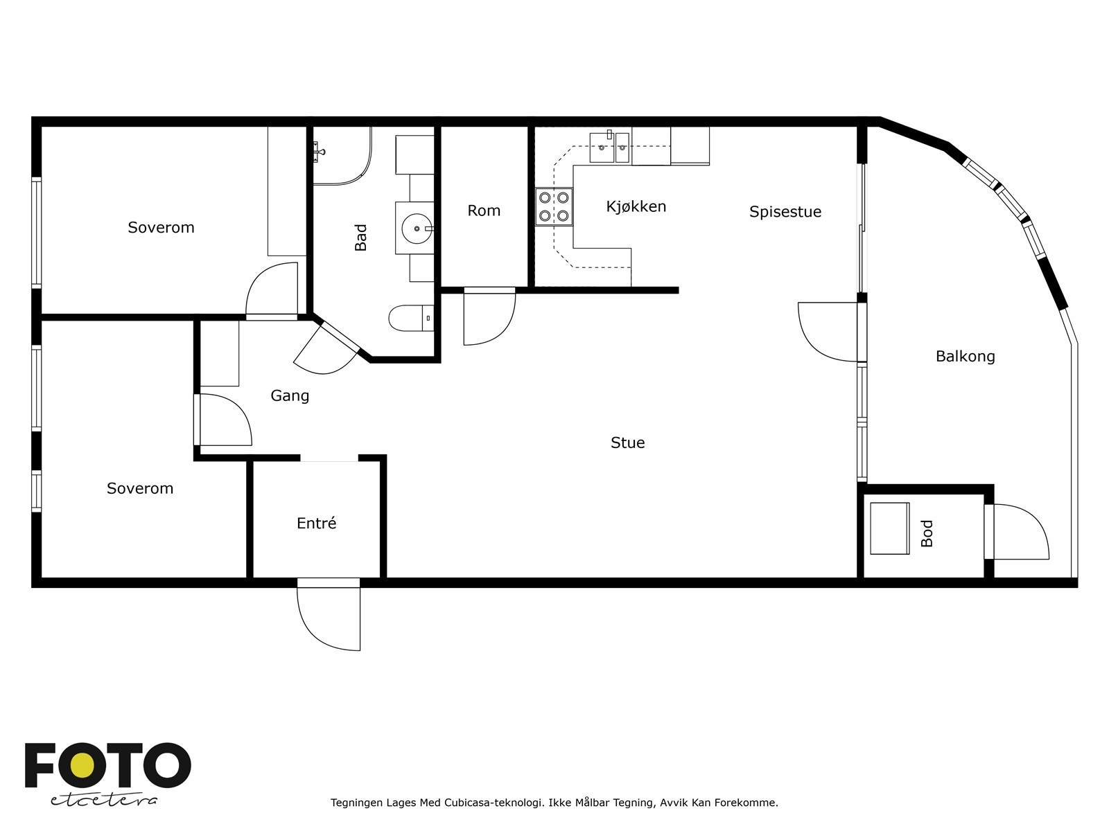 Veiledende plantegning. Ikke målbar. Galleribilde
