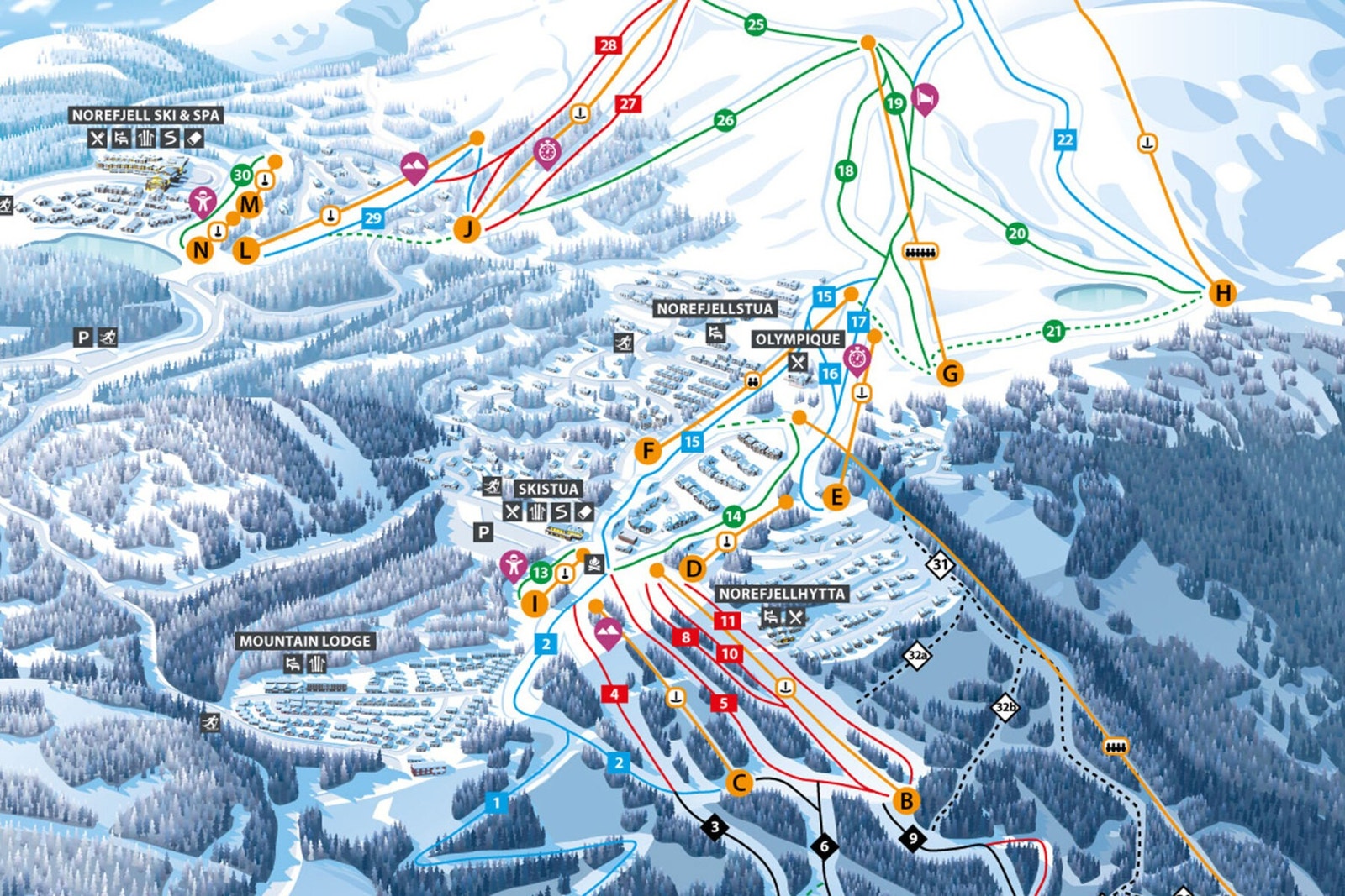 Meget gode muligheter for alpint på Norefjell! Galleribilde