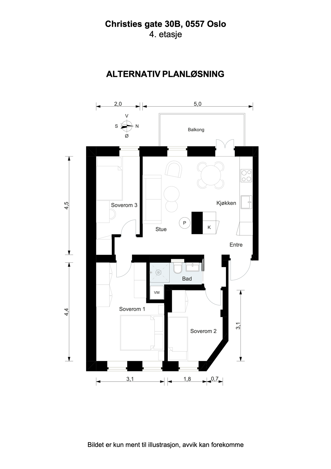 Alternativ plantegning. Galleribilde