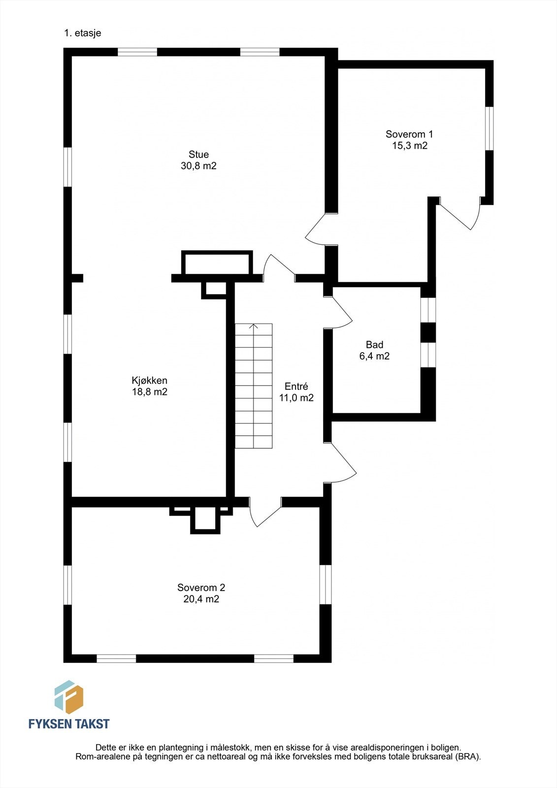Plantegning 1. etasje. Galleribilde