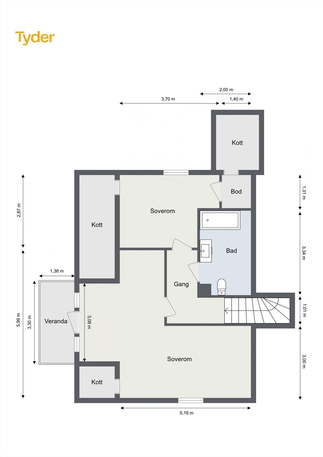 Plantegning 2.etg Galleribilde