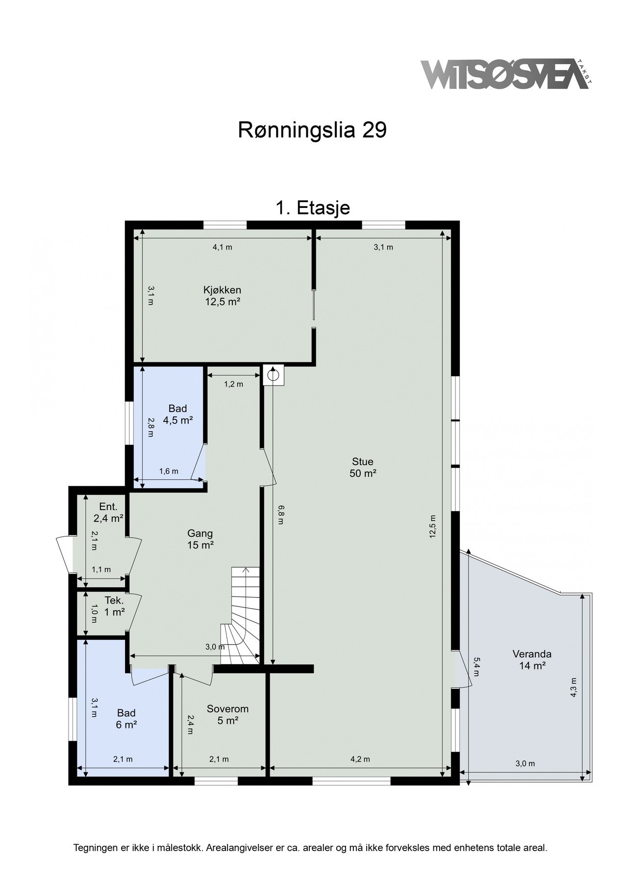Planskisse 1.etg Galleribilde