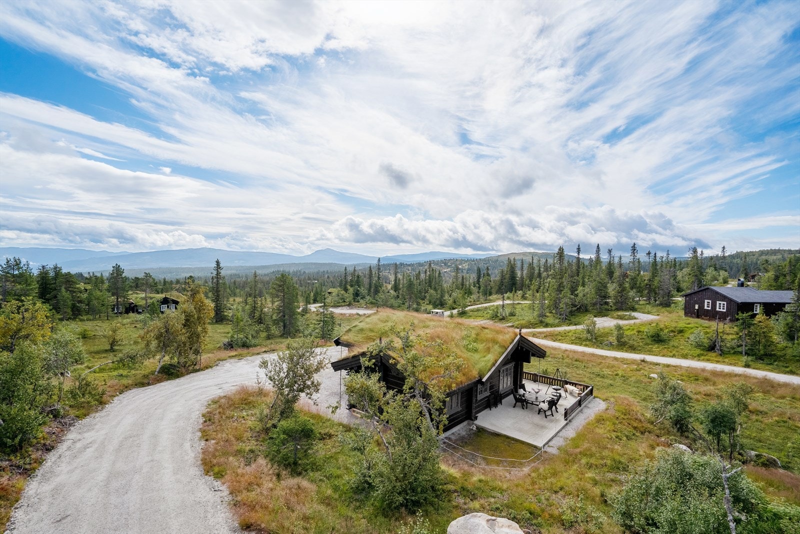 Dette er en eksklusiv tømmerhytte med flott utsikt mot Blefjell! Galleribilde