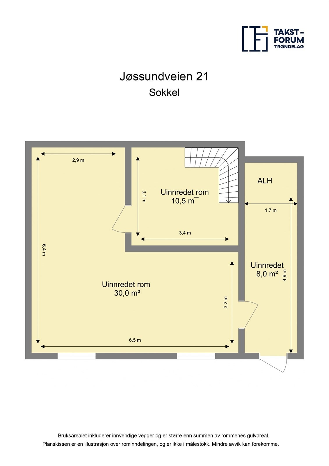 Planskisse sokkel. Galleribilde