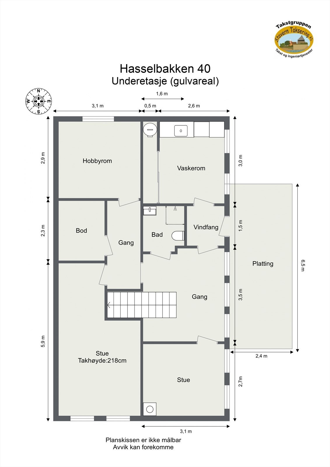Plantegning underetasje Galleribilde