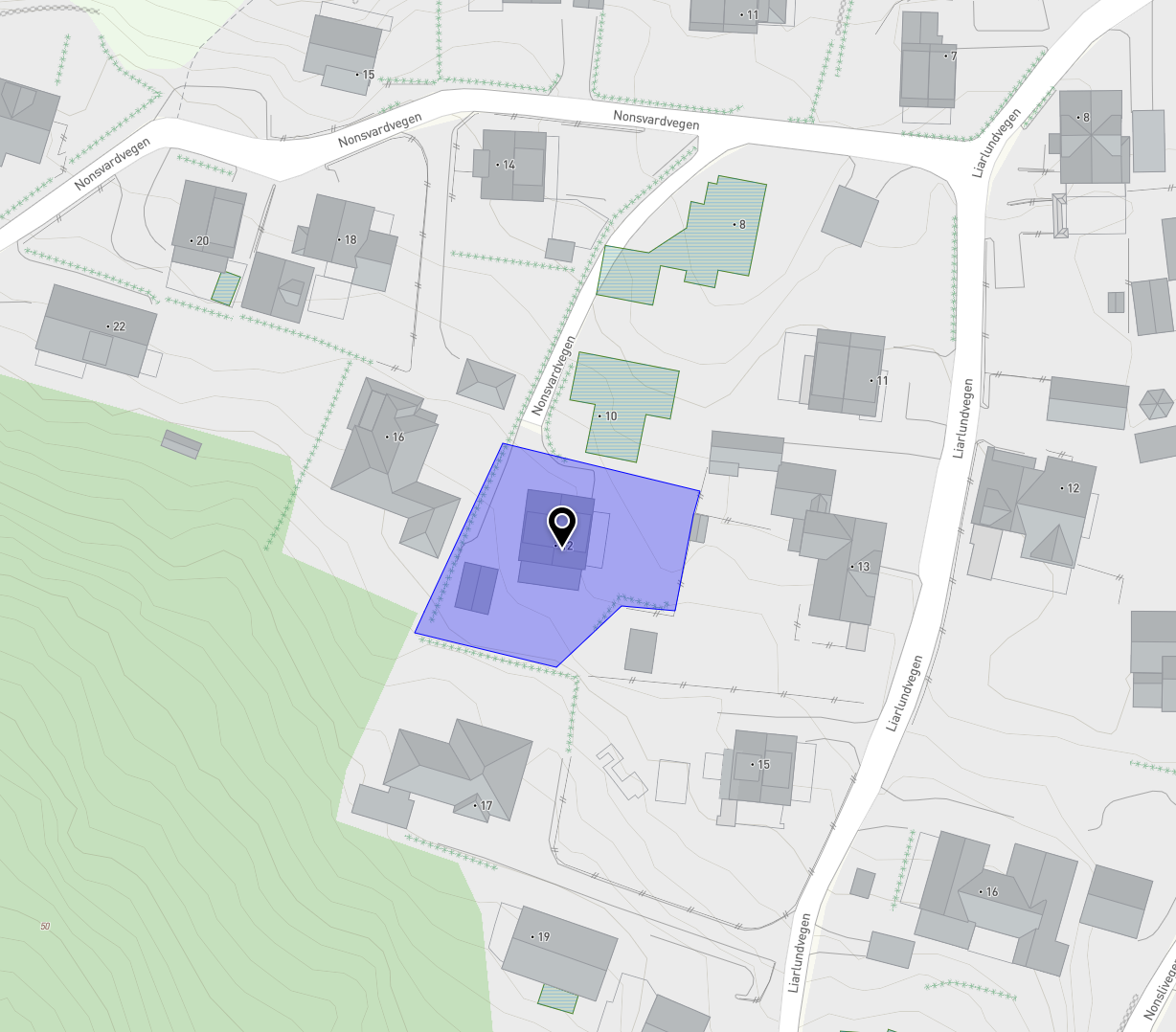 Oversikt over tomten. Galleribilde