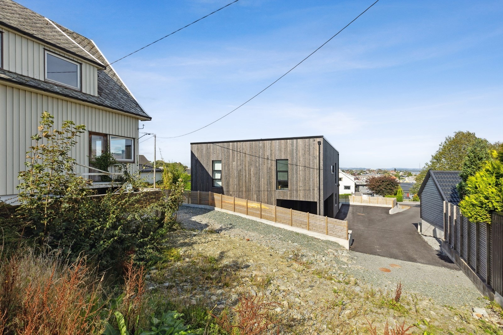 Eiendommen har en sentral beliggenhet i Kopervik, med en høy plassering i terrenget. Fra eiendommen kan man nyte flott utsikt over store deler av Kopervik og helt til Karmsundet. Galleribilde