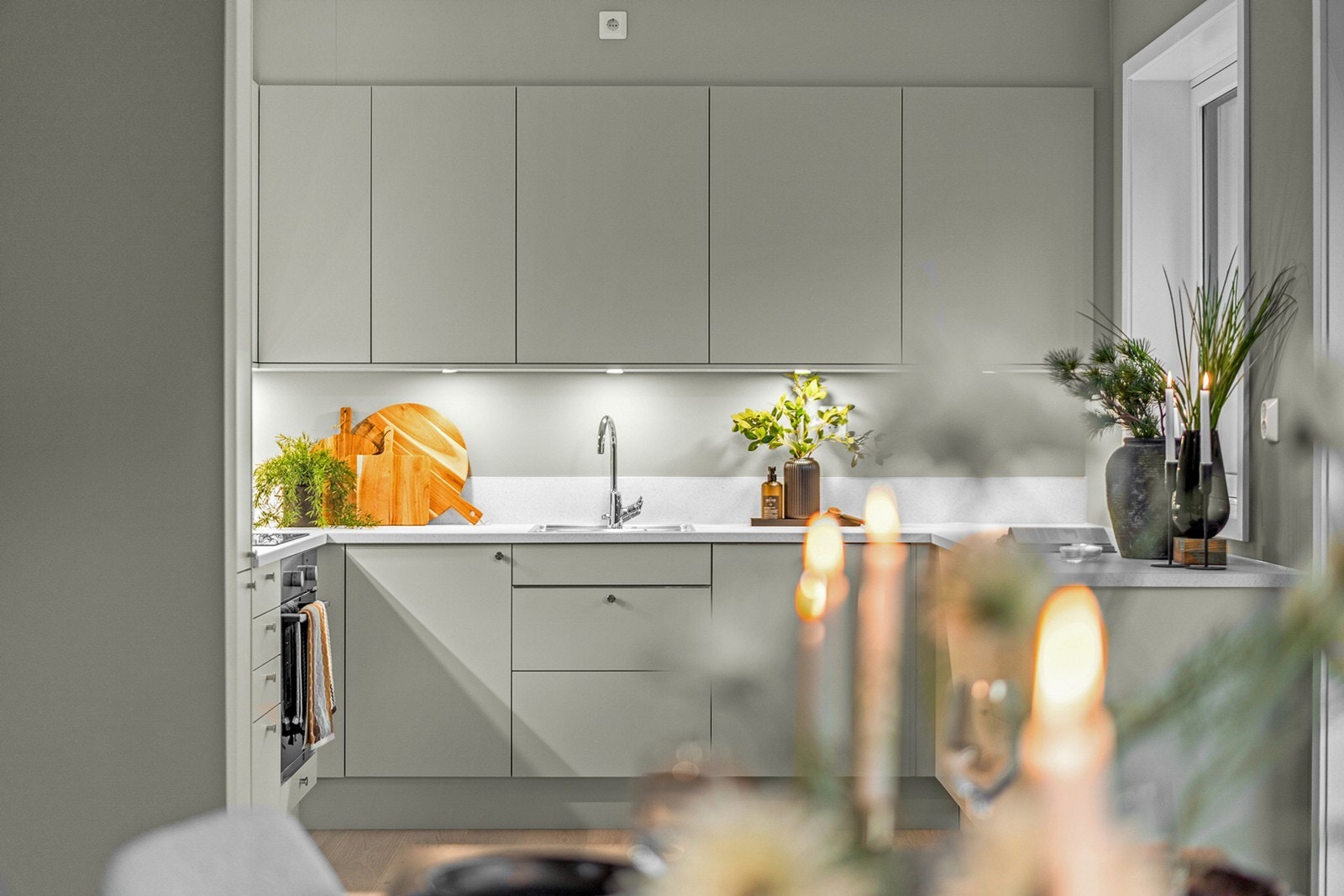 Over platetoppen er det montert komfyrvakt Galleribilde