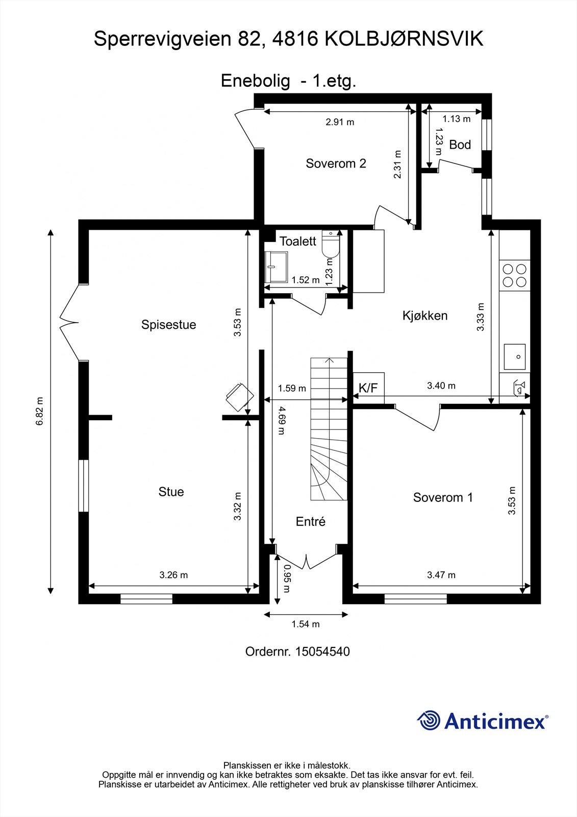 Plantegning 1. etasje Galleribilde