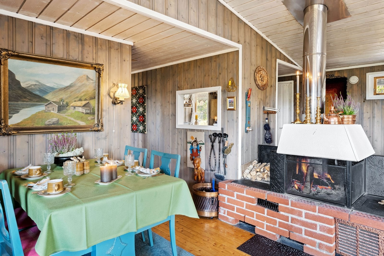 Peisen gir god varme gjennom den kalde tida. Galleribilde