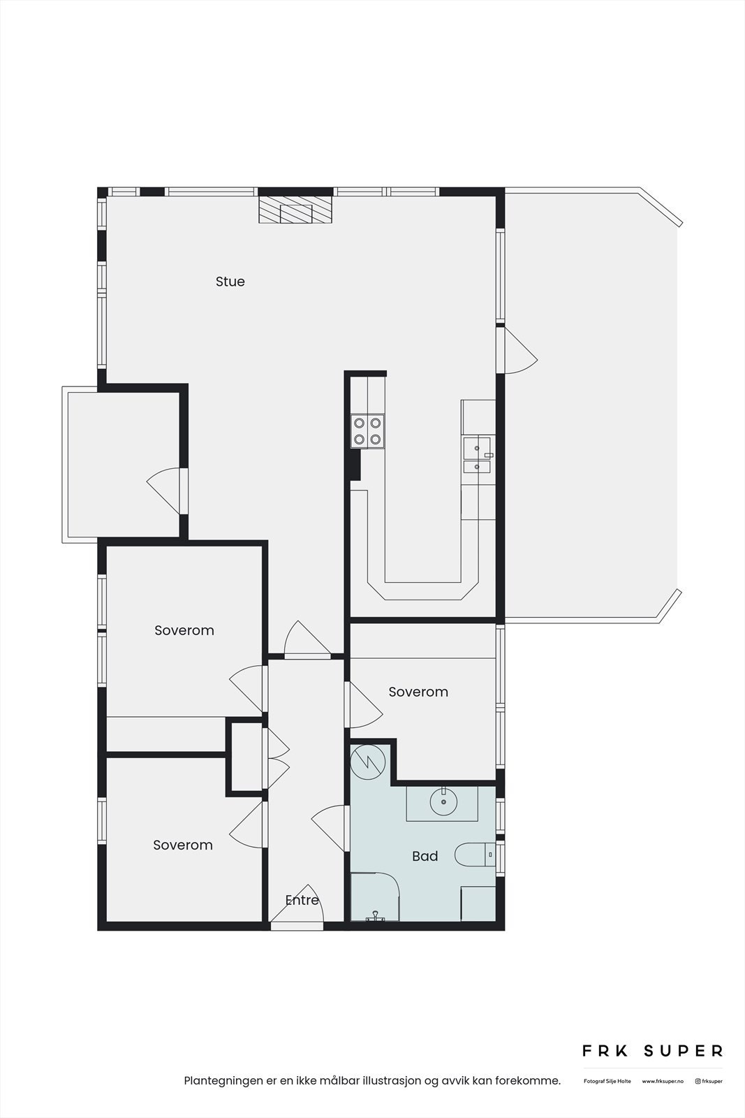 Planskisse av leiligheten. Galleribilde