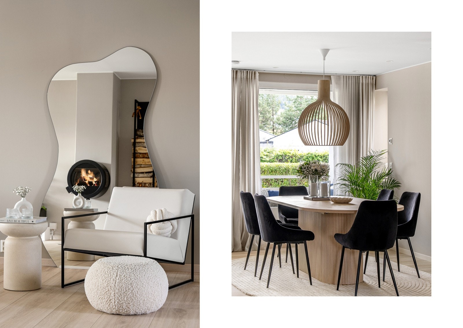 Det er installert Plejd smartbelysning som gjør det enkelt å tilpasse lyssettingen direkte fra mobilen. Galleribilde