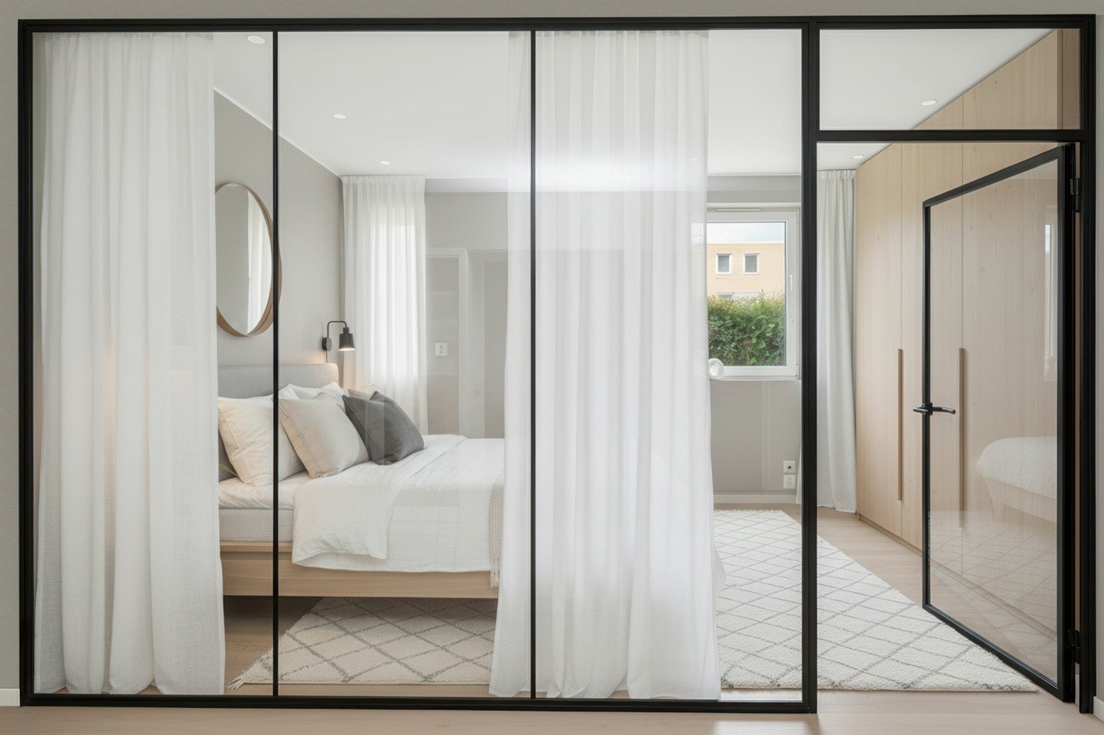 Ilustrasjon som viser alternativ planskisse med ekstra soverom/stue. Galleribilde